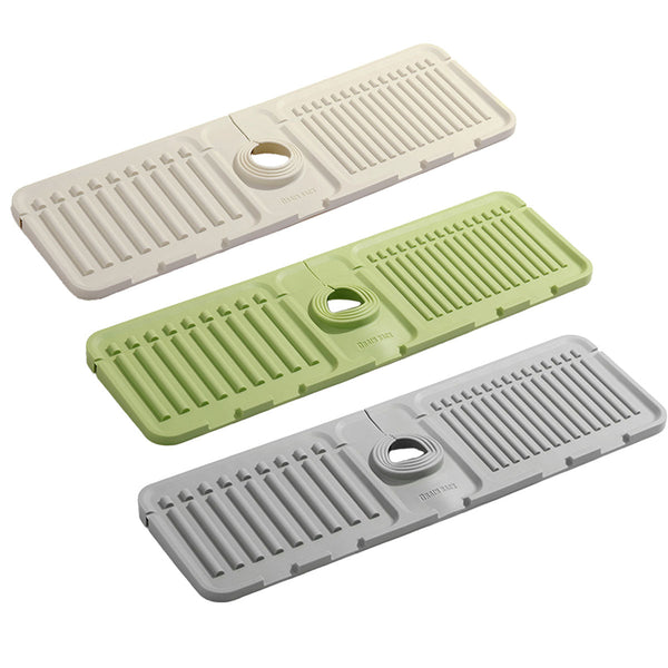 Faucet Draining Pad Narrow Sink Splash Guard Mat For Washbasin Water Catcher White Dog Clothing & Shoes