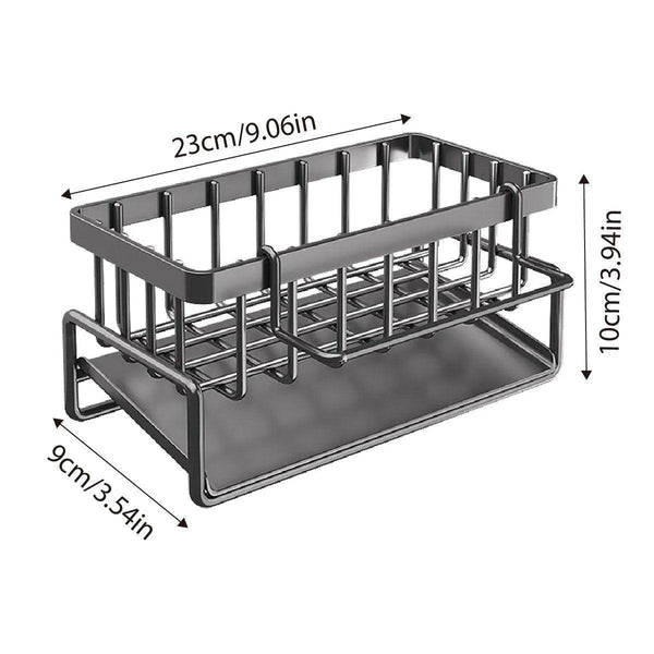 Kitchen Sink Caddy Storage Organizer Steel Sponge Soap Brush Holder Faucet Rack Sink Organisers