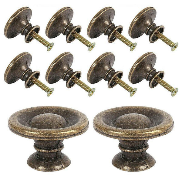 Antique Brass Drawer Knobs Vintage Cabinet Handles Cupboard Pulls 10Pcs Cabinet Pulls