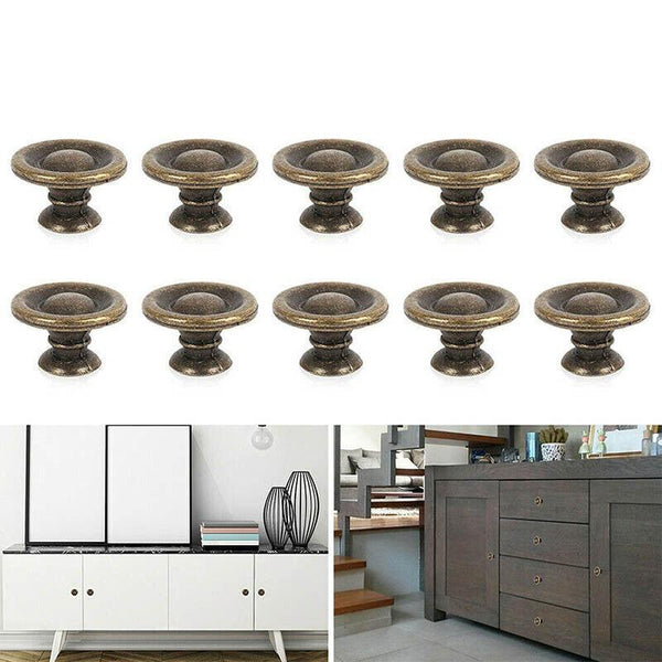 Antique Brass Drawer Knobs Vintage Cabinet Handles Cupboard Pulls 10Pcs Cabinet Pulls