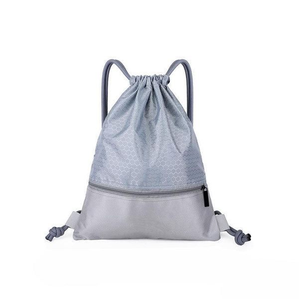 Backpack Sport Pack String Tote Gym Bag Cinch Sack School Drawstring Capacity Grey Gym Bags