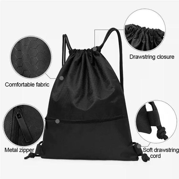 Backpack Sport Pack String Tote Gym Bag Cinch Sack School Drawstring Capacity Gym Bags