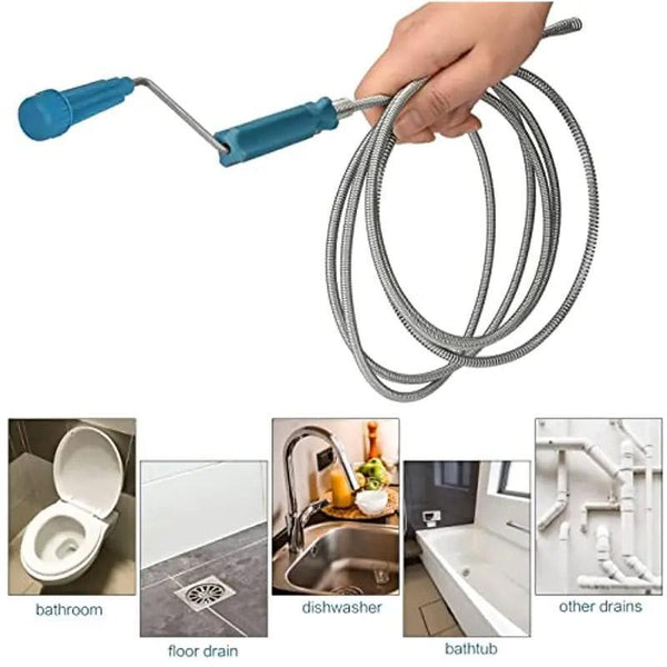 3M Drain Unclogger Multi Functional Pipe Blockage Removal Tool For Plumbing Need Drain & Toilet Plungers