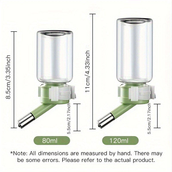 Pet Water Bottle For Hamster Guinea Pig Rabbit Vacuum Drinking Feeder Kettle 120Ml Green Dishes Feeders & Fountains