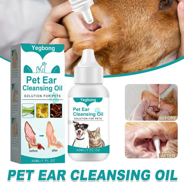 Pet Ear Cleaning Oil For Cats Dogs Deodorize Ears Universal Care Dog Grooming