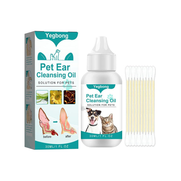 Pet Ear Cleaning Oil For Cats Dogs Deodorize Ears Universal Care Dog Grooming