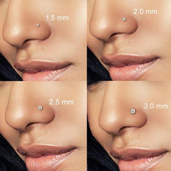 Stainless Steel Nosepiece With Gold Stud Stylish Piercing Jewellery Women Shaped Rod 2Mm Body Piercing Jewellery