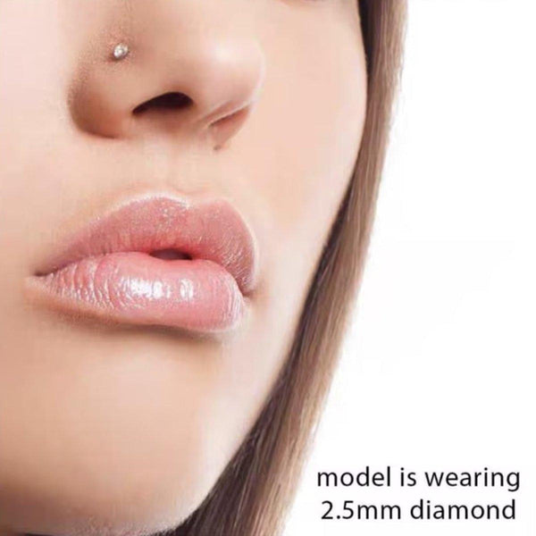 Stainless Steel Nosepiece With Gold Stud Stylish Piercing Jewellery Women Shaped Rod 2.5Mm Body Piercing Jewellery