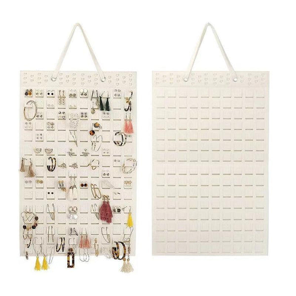 Hanging Jewelry Organizer Earring Necklace Holder Felt Display Storage Rack Black Jewellery Holders & Organisers