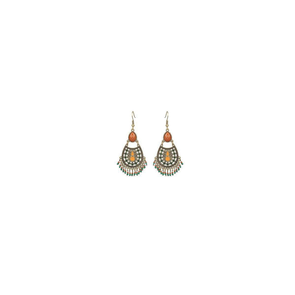 Retro Court Style Geometric Leaf Elegant Vintage Jewelry For Women Gift 1 Earrings