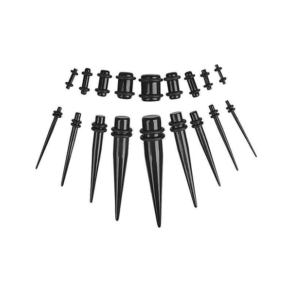36Pcs Ear Stretching Kit Plug Set Taper Stretcher Expander Tapers Au Earrings