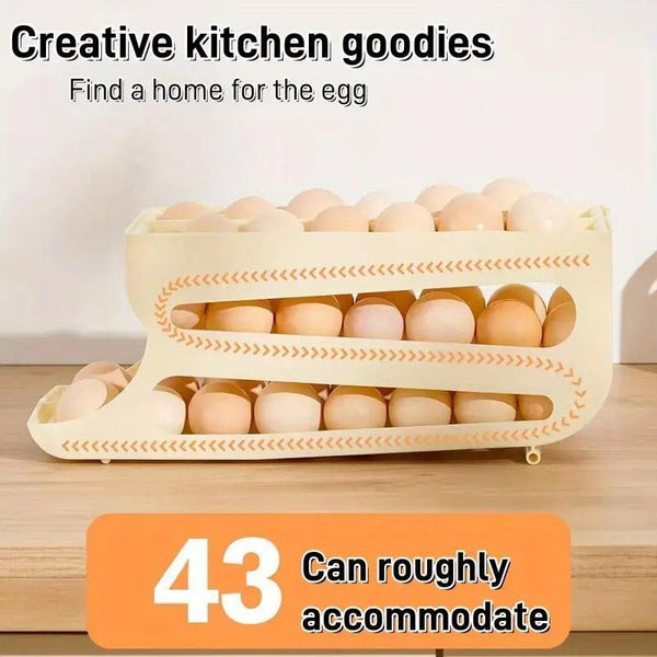 Sliding Egg Carton Refrigerator Storage For Kitchen Holder And Organizer Yellow Other Kitchen Storage