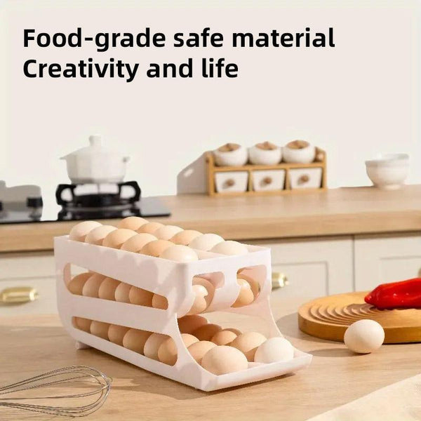 Sliding Egg Carton Refrigerator Storage For Kitchen Holder And Organizer Yellow Other Kitchen Storage