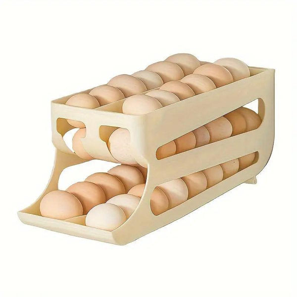 Sliding Egg Carton Refrigerator Storage For Kitchen Holder And Organizer Yellow Other Kitchen Storage