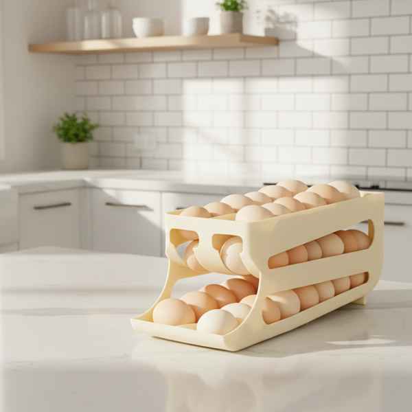 Sliding Egg Carton Refrigerator Storage For Kitchen Holder And Organizer Yellow Other Kitchen Storage