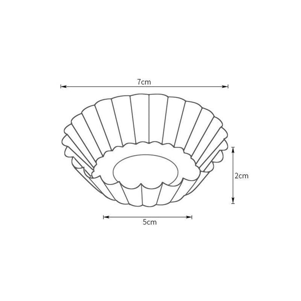 20Pcs Aluminium Egg Tart Moulds Non Stick Round Baking Cups For Cupcakes Pies Baking Cups & Cases