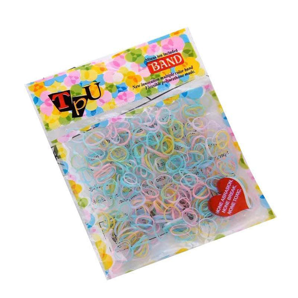 400Pcs Small Elastic Rubber Band Hair Ties Multi Colour Black Ponytail Holders Jelly Hair Accessories