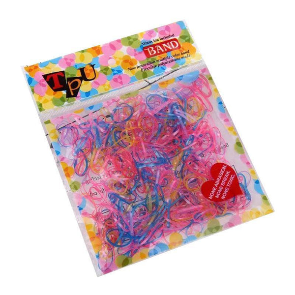 400Pcs Small Elastic Rubber Band Hair Ties Multi Colour Black Ponytail Holders Hair Accessories