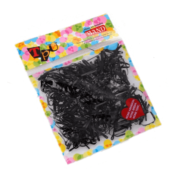 400Pcs Small Elastic Rubber Band Hair Ties Multi Colour Black Ponytail Holders Hair Accessories