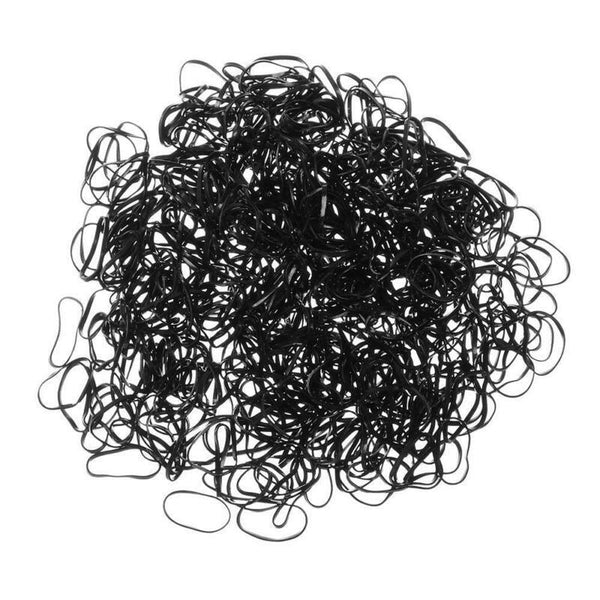 400Pcs Small Elastic Rubber Band Hair Ties Multi Colour Black Ponytail Holders Hair Accessories