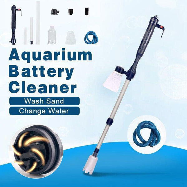 Battery Powered Aquarium Gravel Cleaner With Adjustable Siphon And Filter Bag Aquariums