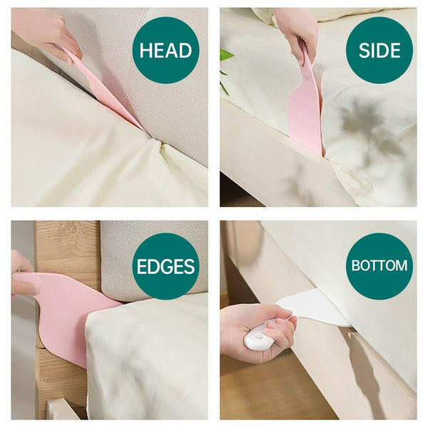 5Pcs Bed Sheet And Mattress Organizer Fixer Gap Lifter Tool Holder Set Grey Sheets