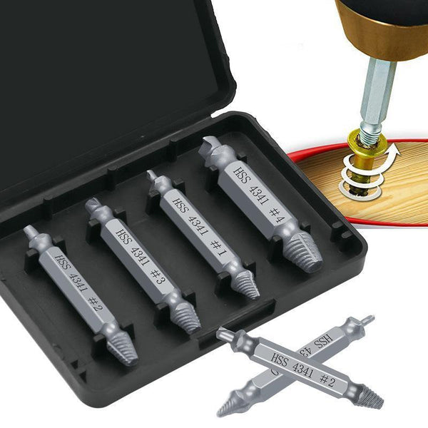 6Pcs Damaged Screw Extractor Set Easy Out Broken Drill Bit Remover Kit Speed Drill Bits