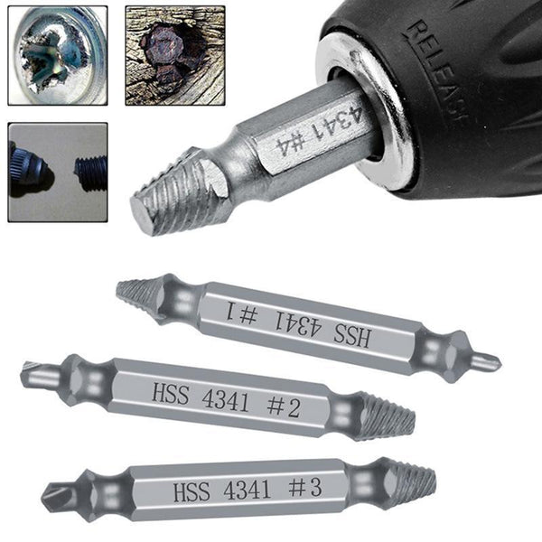 6Pcs Damaged Screw Extractor Set Easy Out Broken Drill Bit Remover Kit Speed Drill Bits