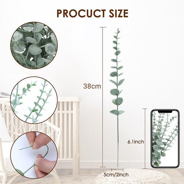 Artificial Eucalyptus Leaf Flowers Fake Green Plant Nordic Home Party Decor Artificial Plants