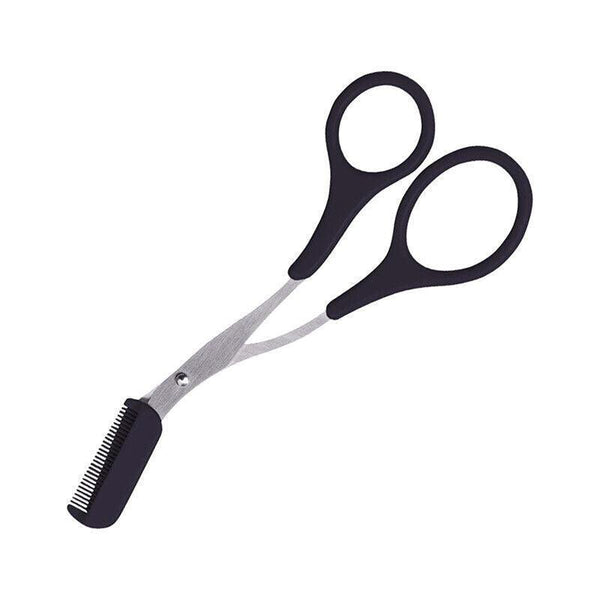 Eyebrow Scissors With Comb Stainless Steel Makeup Trimmer Beauty Tool 3 Colours Black (Eyebrow Razor + Scissor) Eyebrow Liner & Definition