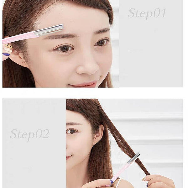 3 Piece Eyebrow Razor Kit For Women Facial Hair Removal And Brow Shaping Women's Shavers