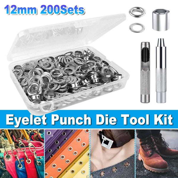 200 Sets 12Mm Copper Metal Eyelet Grommet Tent Tarp Tool Tarpaulin Installation Tent & Canopy Accessories