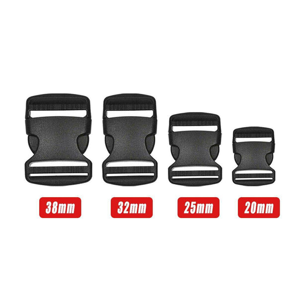 10Pcs Black Plastic Buckle Clips For School Bag Backpack Strap Multifunctional 32Mm Backpacks & Bags
