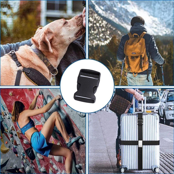 10Pcs Black Plastic Buckle Clips For School Bag Backpack Strap Multifunctional 32Mm Backpacks & Bags