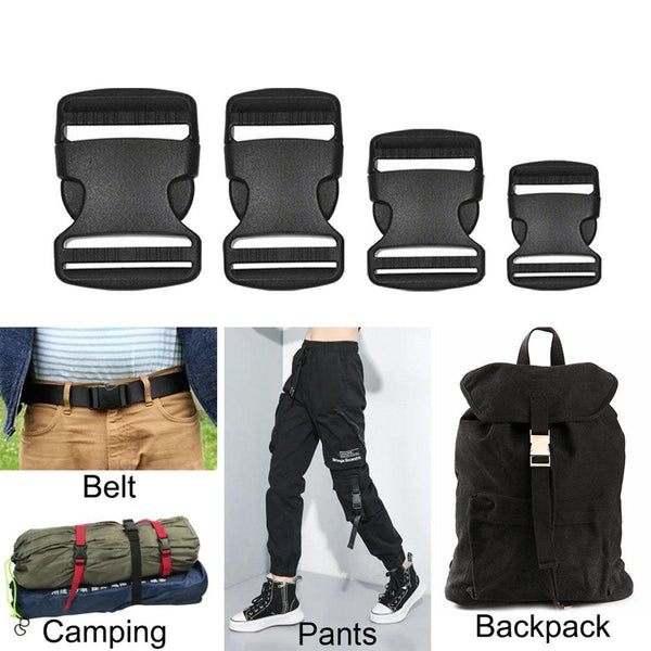 10Pcs Black Plastic Buckle Clips For School Bag Backpack Strap Multifunctional 32Mm Backpacks & Bags