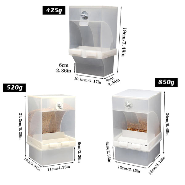 Automatic Bird Feeder Cage Accessories Automatic Feed Cage 425G Bird Feeders