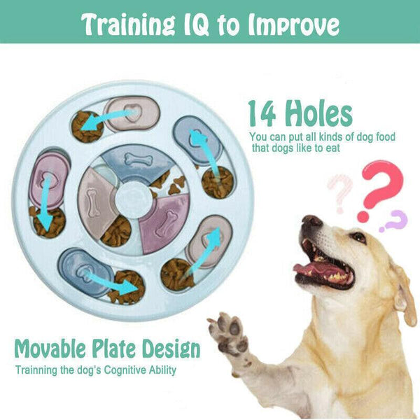 Dog Treat Dispenser Puppy Feeder Puzzle Game Interactive Toy Pet Training Supply Pink Dishes Feeders & Fountains