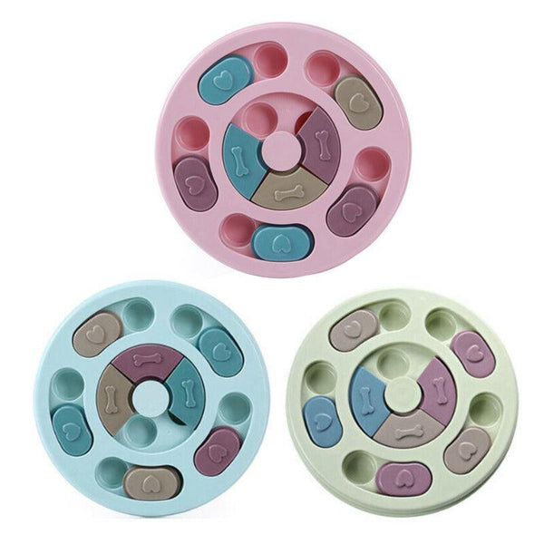Dog Treat Dispenser Puppy Feeder Puzzle Game Interactive Toy Pet Training Supply Pink Dishes Feeders & Fountains