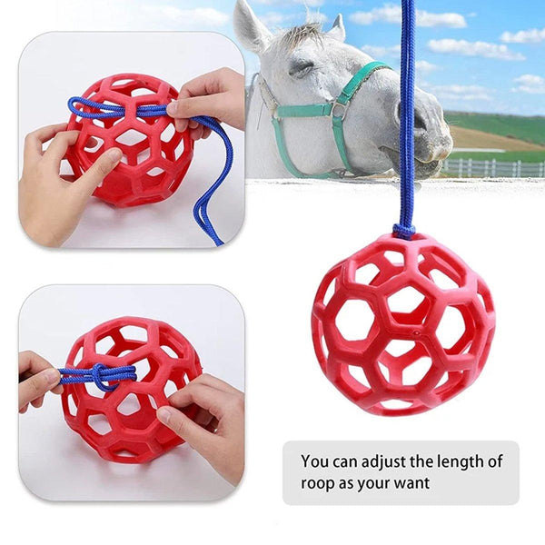 Hanging Hay Feeders Stable Polo Feeding Balls Toy For Horses And Livestock Blue Hay Nets & Bags