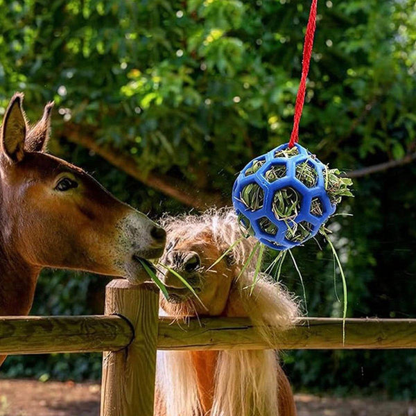 Hanging Hay Feeders Stable Polo Feeding Balls Toy For Horses And Livestock Blue Hay Nets & Bags