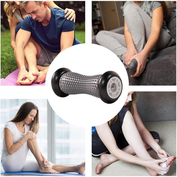 Foot Massage Roller Muscle Relaxation Arch Care Yoga Fitness Tool Black Massagers