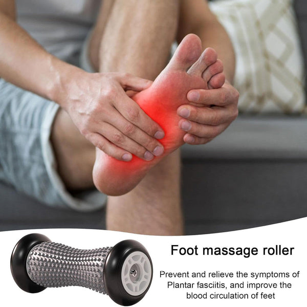 Foot Massage Roller Muscle Relaxation Arch Care Yoga Fitness Tool Black Massagers
