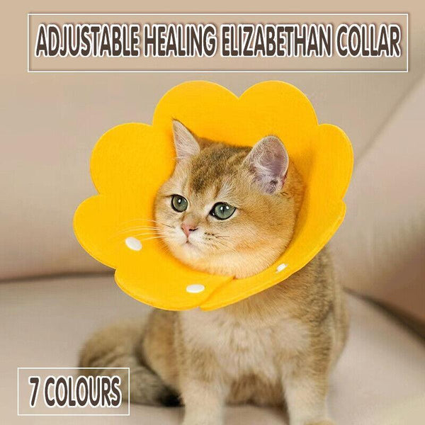 Pet Dog Cat Adjustable Soft Healing Elizabethan Collar Cone Medical Protective (Blue) Dog Collars
