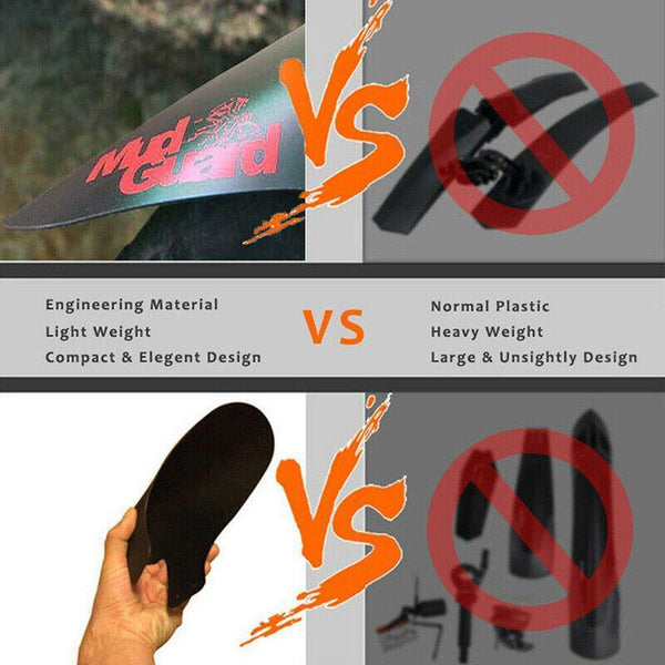 Marsh Guard Bicycle Mudguard Mtb Fender Guards Wings Front Red Chain Guards & Bash Guards