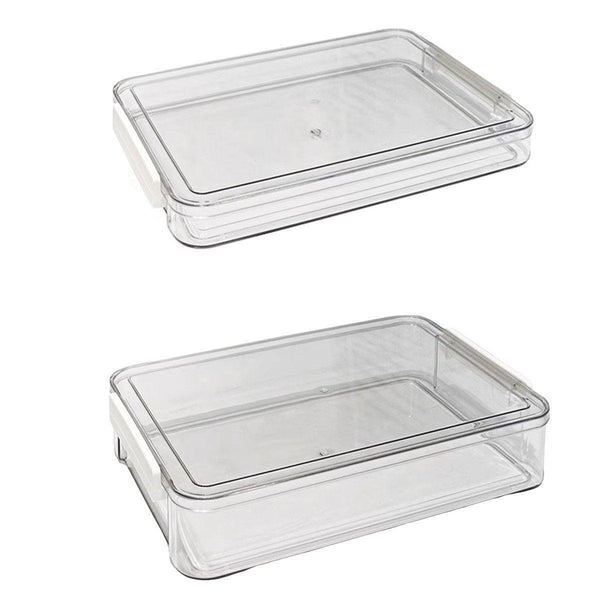 Large Capacity A4 File Storage Box Transparent Plastic Document Organizer Case Filing Boxes