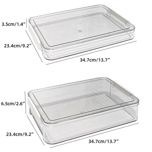 Large Capacity A4 File Storage Box Transparent Plastic Document Organizer Case Filing Boxes