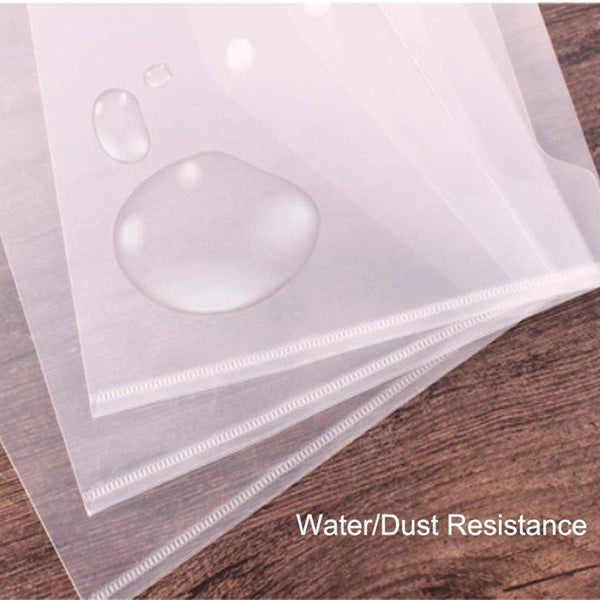 12Pcs A4 Plastic File Bag Translucent Document Storage Pouch With Button Closure Id & Document Holders