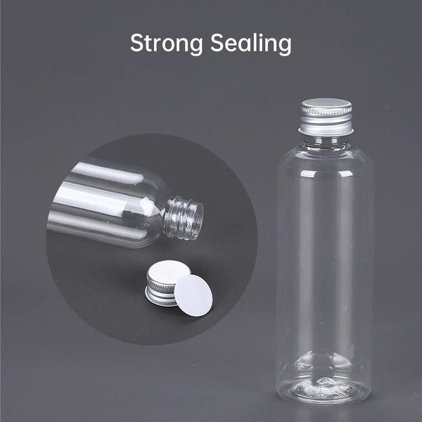 Clear Plastic Bottles With Aluminum Caps Liquid Dispenser Containers 30Ml 100Pcs Travel Bottles & Containers