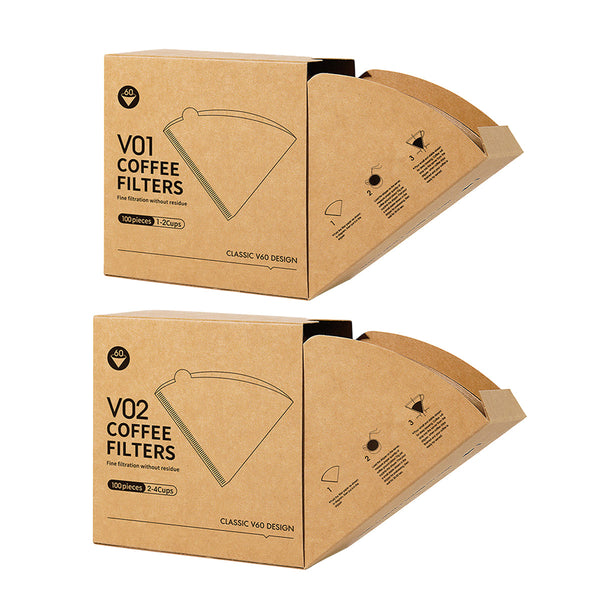 100Pcs Coffee Filter Paper Drip Cone Funnel Handmade Filters For Machine V02 100Pcs Espresso & Cappuccino Machines