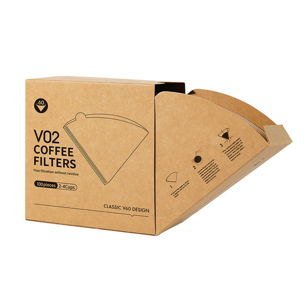 100Pcs Coffee Filter Paper Drip Cone Funnel Handmade Filters For Machine V02 100Pcs Espresso & Cappuccino Machines
